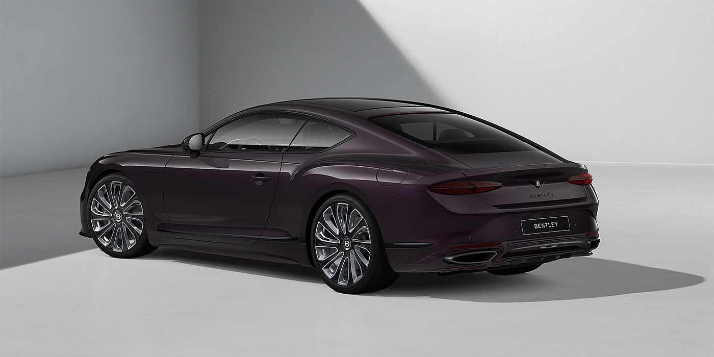 Feser-Graf Exclusive Cars GmbH | Bentley Nürnberg Bentley Continental GT Mulliner coupe in Damson paint and 22" Mulliner wheels - rear 3/4