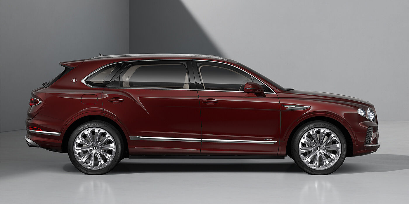 Feser-Graf Exclusive Cars GmbH | Bentley Nürnberg Bentley Bentayga EWB Azure SUV in Cricket Ball paint and 22" Ten Spoke Polished wheels - profile