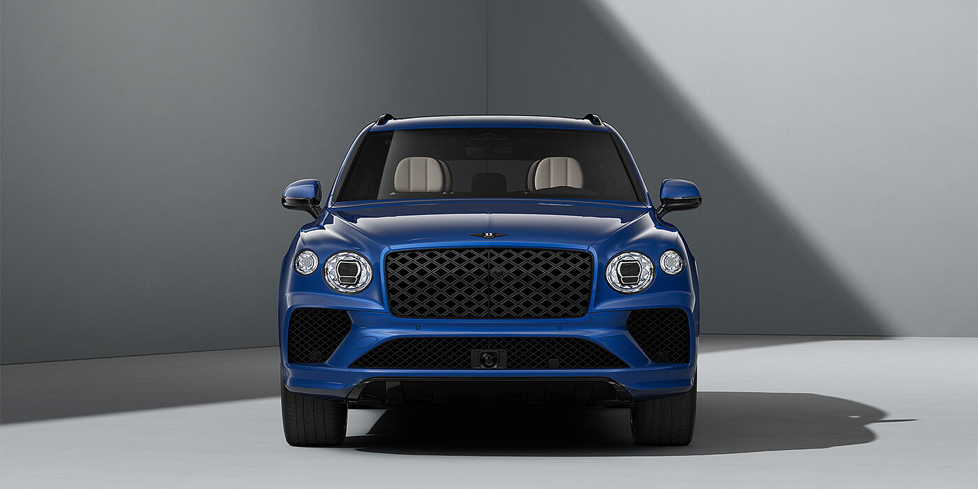 Feser-Graf Exclusive Cars GmbH | Bentley Nürnberg Bentley Bentayga Artenara Edition SUV in Sequin Blue paint and 22" Mulliner Gloss Black wheels front 3/4 full front