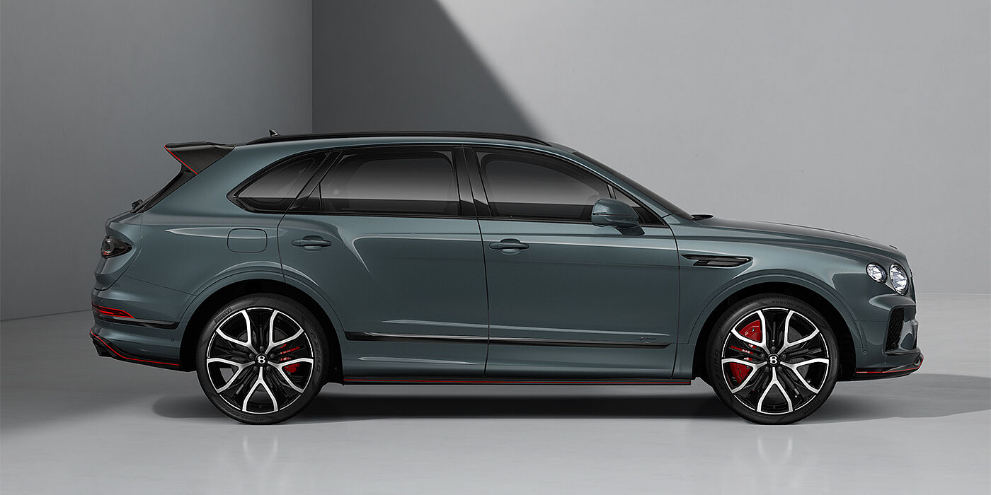 Feser-Graf Exclusive Cars GmbH | Bentley Nürnberg Bentley Bentayga Speed SUV in Storm Grey Satin paint and 23" Black Painted and Bright Machined Wheels - profile