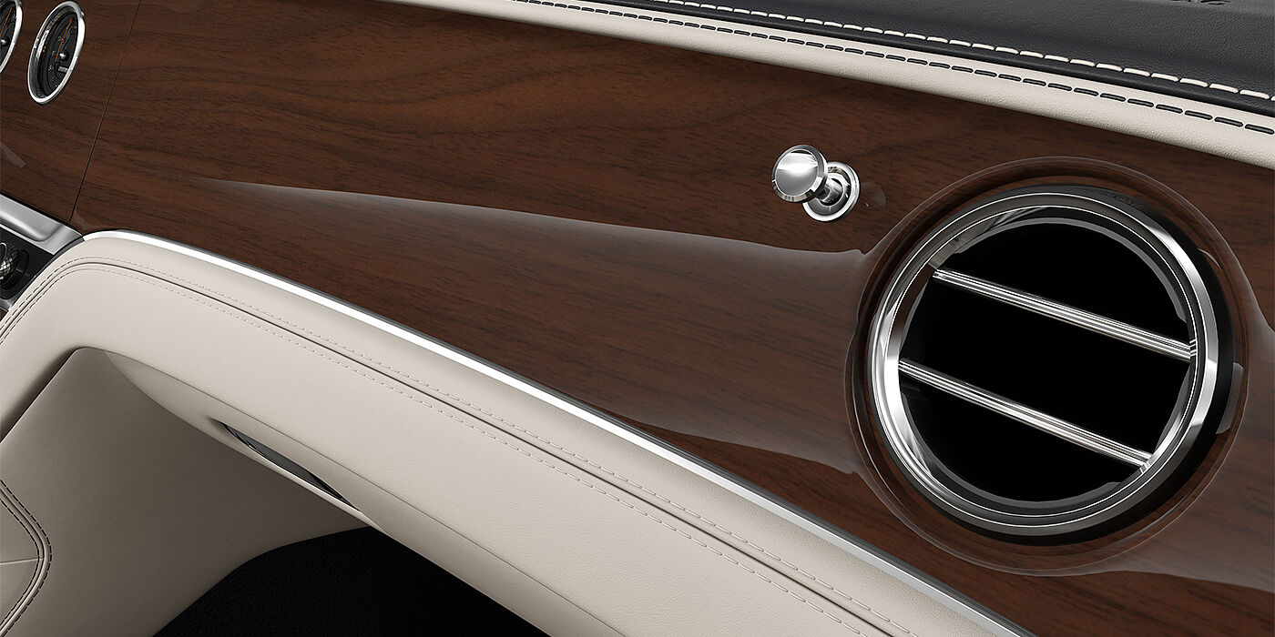 Feser-Graf Exclusive Cars GmbH | Bentley Nürnberg Bentley Continental GTC convertible veneer detail in Crown Cut Walnut veneer