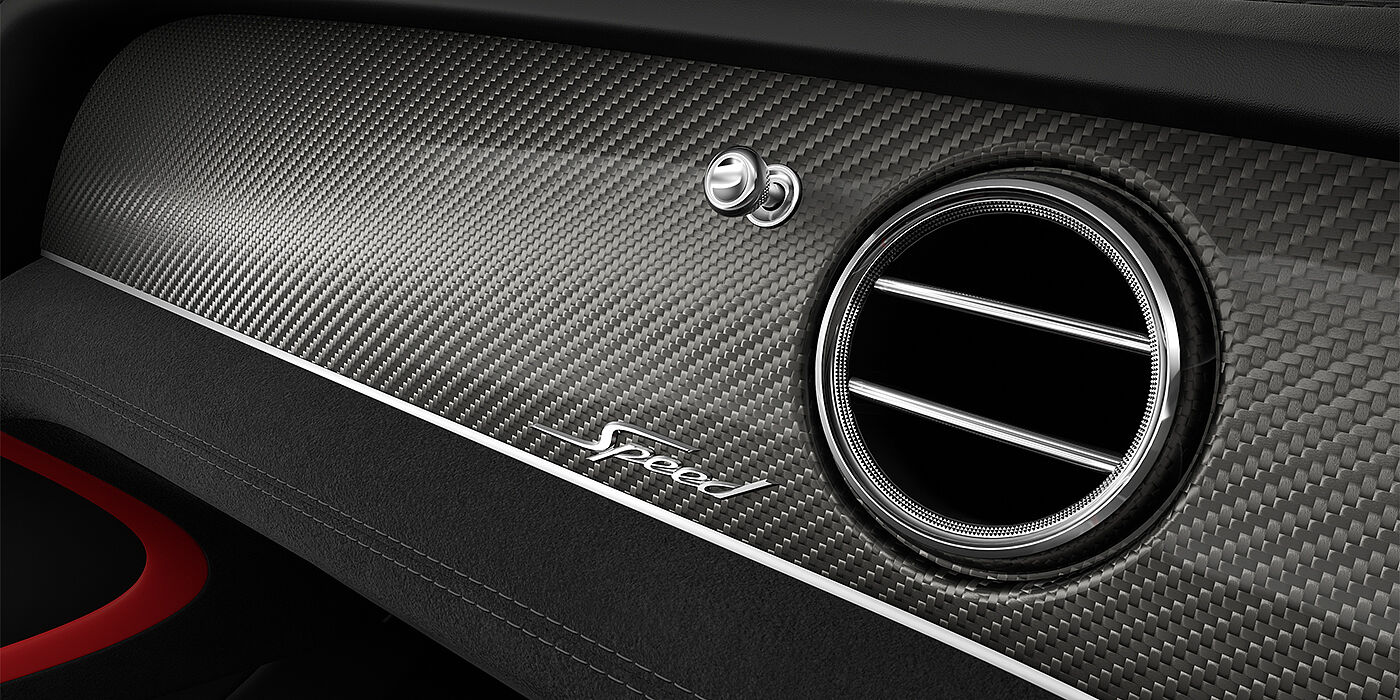 Feser-Graf Exclusive Cars GmbH | Bentley Nürnberg Bentley Bentayga Speed SUV veneer detail in Carbon Fibre with Speed fascia badge