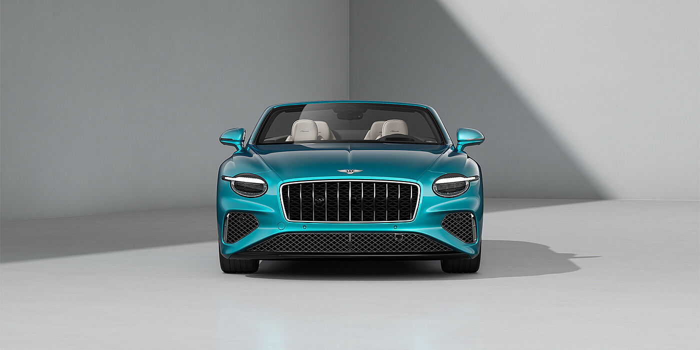 Feser-Graf Exclusive Cars GmbH | Bentley Nürnberg Bentley Continental GTC Azure convertible in Topaz Blue paint and 22" Azure wheels - full front