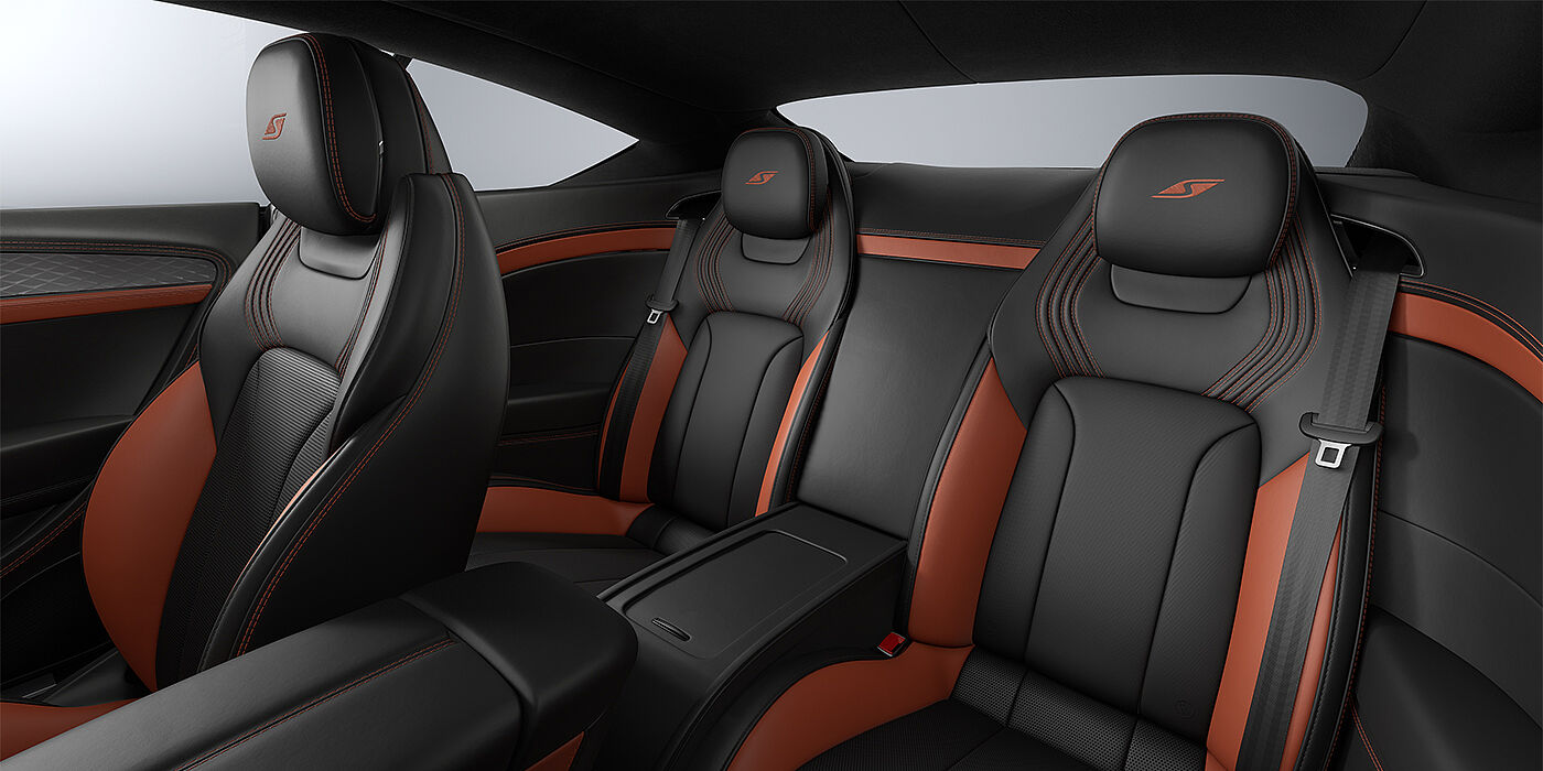 Feser-Graf Exclusive Cars GmbH | Bentley Nürnberg Bentley Continental GT coupe rear interior in Newmarket Tan and Beluga black hides