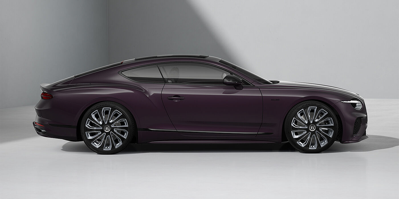 Feser-Graf Exclusive Cars GmbH | Bentley Nürnberg Bentley Continental GT Mulliner coupe in Damson paint and 22" Mulliner wheels - profile 3/4