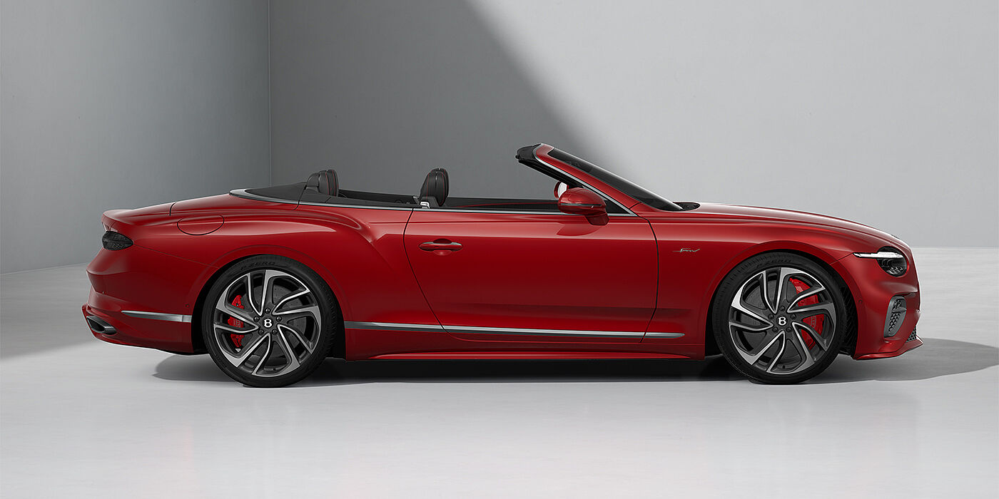 Feser-Graf Exclusive Cars GmbH | Bentley Nürnberg Bentley Continental GTC Speed convertible in Dragon Red paint and 22" swept spoke wheels - profile