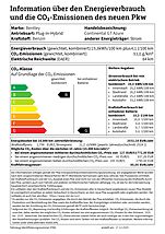 Bentley Continental GT Azure 2025 information über den energieverbrauch und die co2-emissionen des neuen pkw