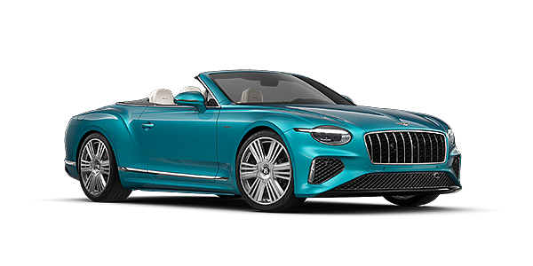 Feser-Graf Exclusive Cars GmbH | Bentley Nürnberg Bentley Continental GTC Azure convertible in Topaz Blue paint and 22" Azure wheels - front 3/4