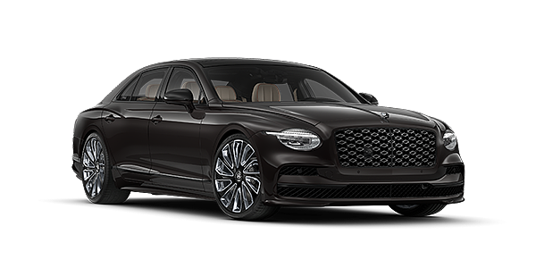 Feser-Graf Exclusive Cars GmbH | Bentley Nürnberg New Bentley Flying Spur Mulliner sedan in Havana brown paint front 3/4 with 22" Mulliner Black Painted & Polished wheels