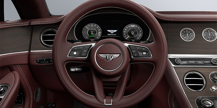 Feser-Graf Exclusive Cars GmbH | Bentley Nürnberg Bentley Continental GT coupe steering wheel in Cricket ball hide